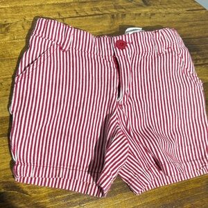 Stylish Kids Red and White Striped Shorts